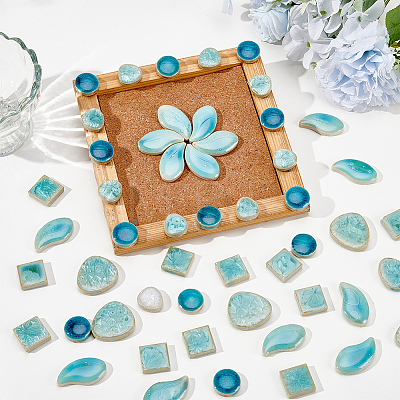 500G 4 Styles Handmade Porcelain Cabochons DIY-SP0007-70-1