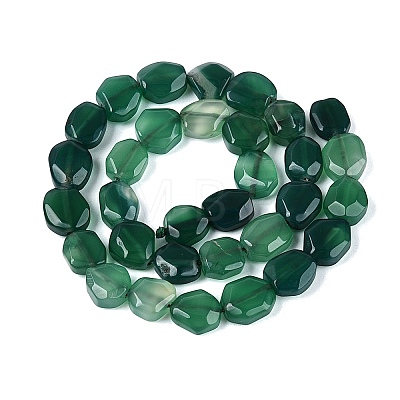 Dyed & Heated Natural Agate Beads Strands G-N359-15A-02-1
