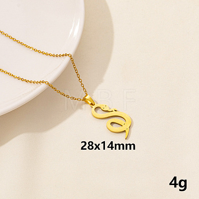304 Stainless Steel Serpentine Pendant Necklaces RN6163-10-1