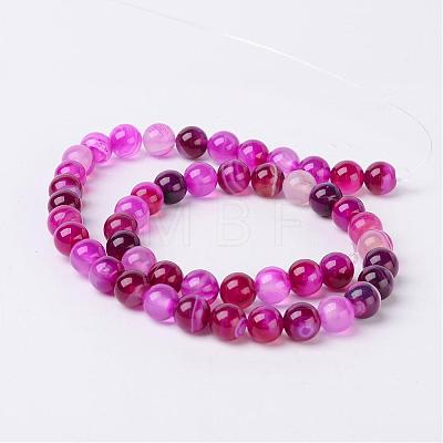 Natural Striped Agate/Banded Agate Beads AGAT-8D-5-1