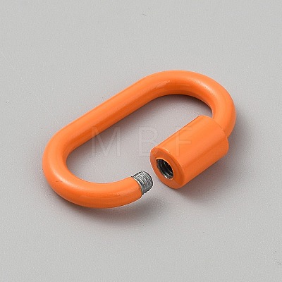 Baking Paint Alloy Screw Locking Carabiners LS-FIND-WH0366-078D-1