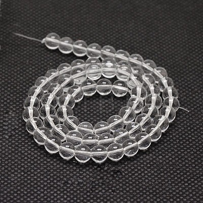 Imitate Austrian Crystal Glass Round Bead Strands GLAA-F030-6mm-01-1