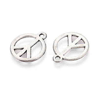 Tibetan Style Alloy Pendants TIBEP-T054-06AS-1