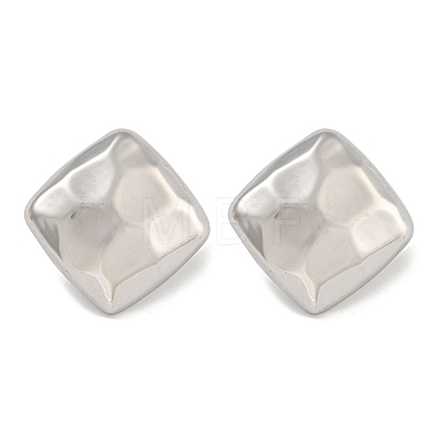 304 Stainless Steel Square Stud Earrings for Women EJEW-U022-10P-1