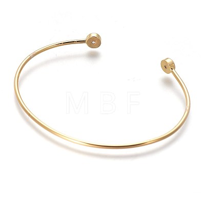 Brass Cuff Bangles X-BJEW-P245-04G-1