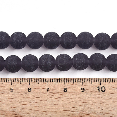 Transparent Glass Beads Strands GLAA-T032-T10mm-MD03-1