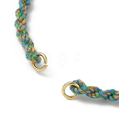 Braided Cotton Cord Bracelet Making MAK-L043-02G-11-1