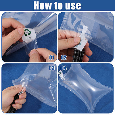 100Pcs Inflatable PE with PA Plastic Bags ABAG-CO0001-04B-1