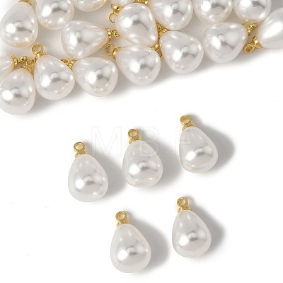 24Pcs ABS Plastic Imitation Pearl Pendants KK-FS0001-77-1