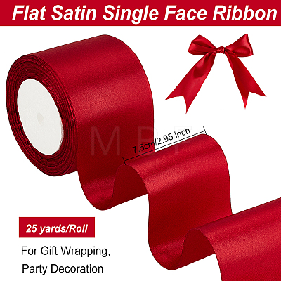 25 Yards Polyester Ribbon OCOR-WH0078-30C-1