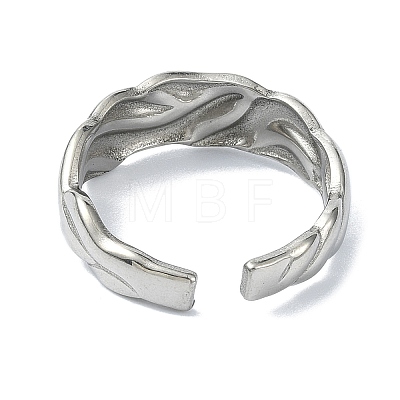 304 Stainless Steel Open Cuff Rings RJEW-M019-41P-1