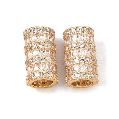 925 Sterling Silver Micro Pave Clear Cubic Zirconia Beads SE-CBAF1B2-16B-G-1