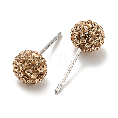 Sexy Valentines Day Gifts for Her 925 Sterling Silver Austrian Crystal Rhinestone Ball Stud Earrings Q286J141-1
