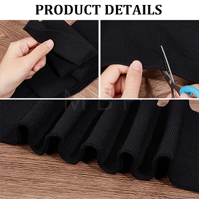 Polycotton Ribbing Fabric for Cuffs FIND-WH0016-37-1