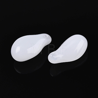 Transparent Glass Teardrop Charms GLAA-T030-03-01-1