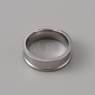 201 Stainless Steel Grooved Finger Ring Settings STAS-WH0027-27A-P-1