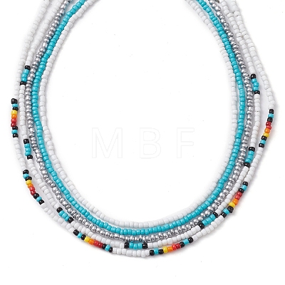 Glass Bead Necklaces for Women NJEW-JN04673-1