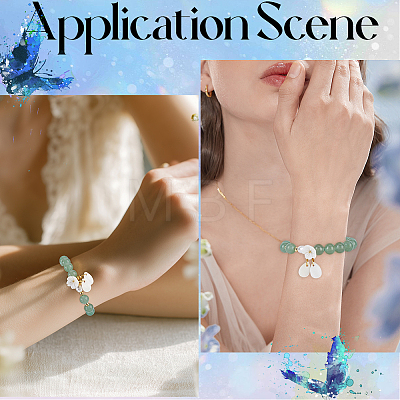 1Pc Natural Green Aventurine & Glass Pearl & Freshwater Shell Beads Charm Bracelets BJEW-BM0001-04-1