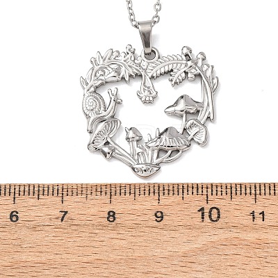 304 Stainless Steel Pendant Cable Chain Necklaces for Men Women NJEW-K308-03F-P-1