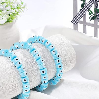 Nbead Handmade Evil Eye Lampwork Beads Strands LAMP-NB0001-49A-1