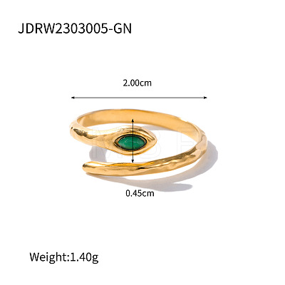 304 Stainless Steel with Cubic Zirconia Cuff Rings FS-WGA1504-10-1