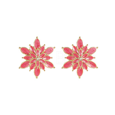 Alloy Enamel Stud Earrings WG34768-01-1