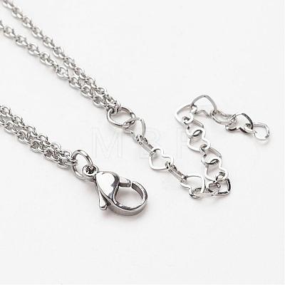 316 Surgical Stainless Steel Cable Chains Tiered Necklaces NJEW-JN01738-1