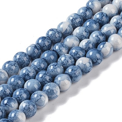 Baking Paint Glass Bead Strands GLAA-H031-01C-12-1