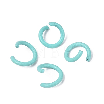 Spray Painted Iron Open Jump Rings IFIN-T017-04B-09-1
