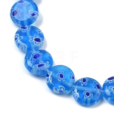 Handmade Millefiori Lampwork Beads Strands LAMP-G166-17B-03-1