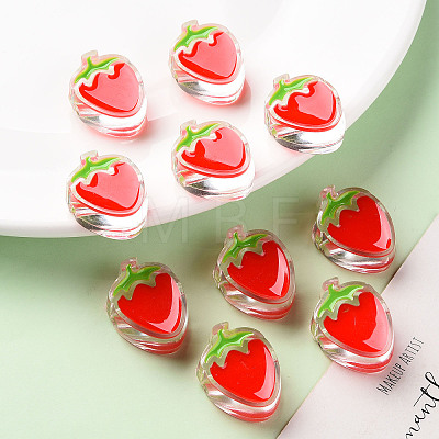 Transparent Enamel Acrylic Beads X1-TACR-S155-003-1