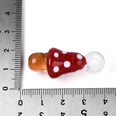 Handmade Lampwork Pendants LAMP-T025-05E-1