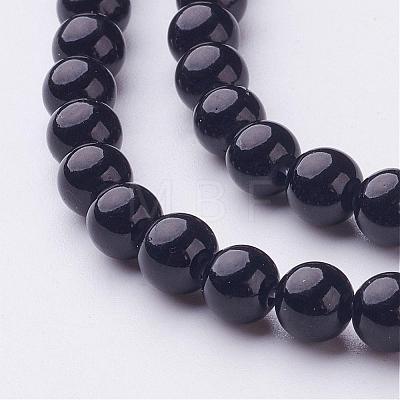 Natural Mashan Jade Round Beads Strands G-D263-6mm-XS32-1