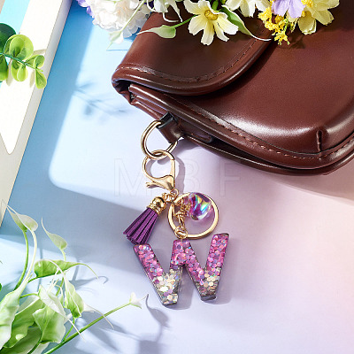 Alloy Resin Heart Keychains KEYC-TADJ0002-01G-W-1