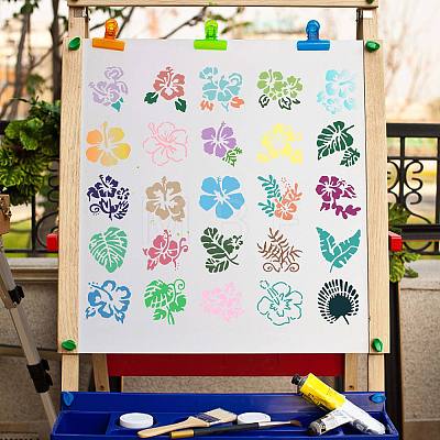 25Pcs 25 Styles PET Plastic Hollow Out Drawing Painting Stencils Templates DIY-WH0476-002-1