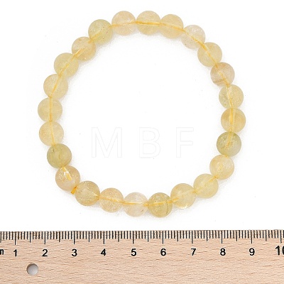 Natural Citrine Beaded Stretch Bracelets BJEW-I253-8mm-21-1