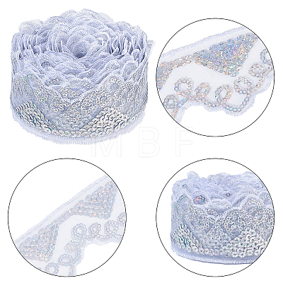 Waved Polyester Lace Trim OCOR-WH0070-14D-1