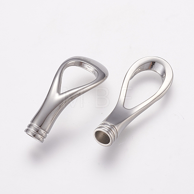 Tarnish Resistant 304 Stainless Steel Magnetic Clasps with Glue-in Ends X-STAS-L189-14P-1
