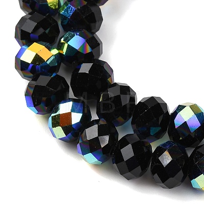 Electroplate Transparent Glass Beads Strands EGLA-A046-01C-05-1