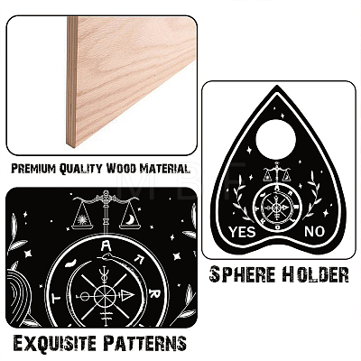Pendulum Dowsing Divination Board Set DJEW-WH0324-008-1