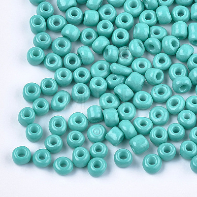 Baking Paint Glass Seed Beads SEED-Q025-5mm-M22-1