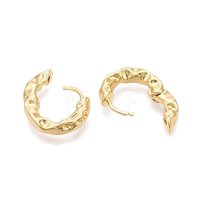 Ring Brass Hoop Earrings for Women EJEW-N054-59G-1