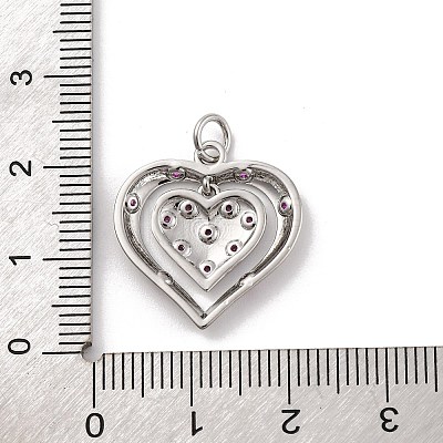 Brass Micro Pave Cubic Zirconia Pendants KK-U033-12P-02-1