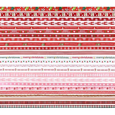 5 Sets 5 Styles Polyester Printed Satin Ribbon & Grosgrain Ribbons Sets OCOR-TA0001-39-1