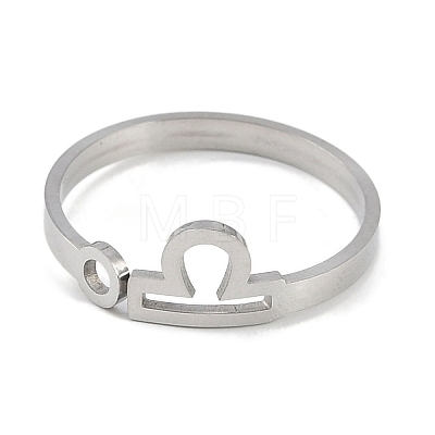 Non-Tarnish Constellations 304 Stainless Steel Open Cuff Ring for Women RJEW-L122-001P-01-1