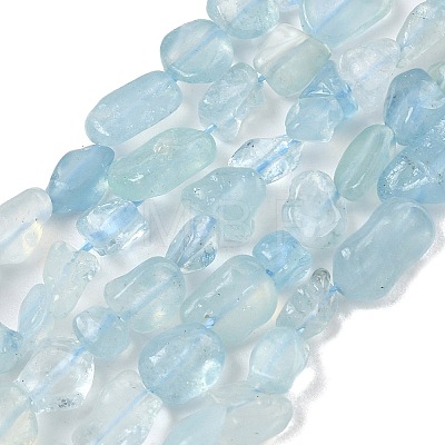 Natural Aquamarine Beads Strands G-P433-06A-1