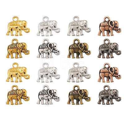 Craftdady 160Pcs 8 Colors Tibetan Style Alloy Charms FIND-CD0001-07-1
