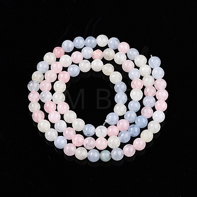 Dyed Natural White Jade Beads Strands G-T140-4mm-A03-1