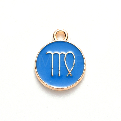 Alloy Enamel Pendants X-ENAM-S124-01B-02B-1