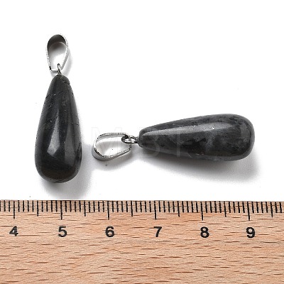 Natural Larvikite Pendants G-T081-35-1